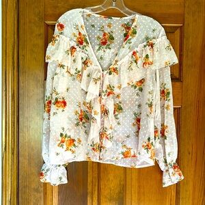 Floral Ruffle Shirt